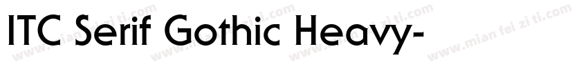 ITC Serif Gothic Heavy字体转换